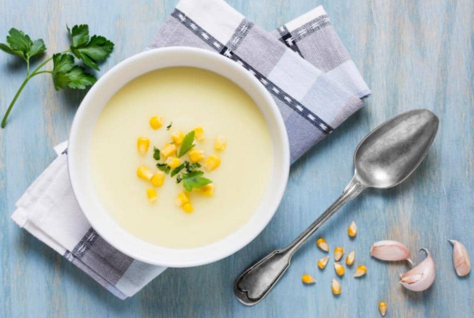 ilustrasi sup krim jagung