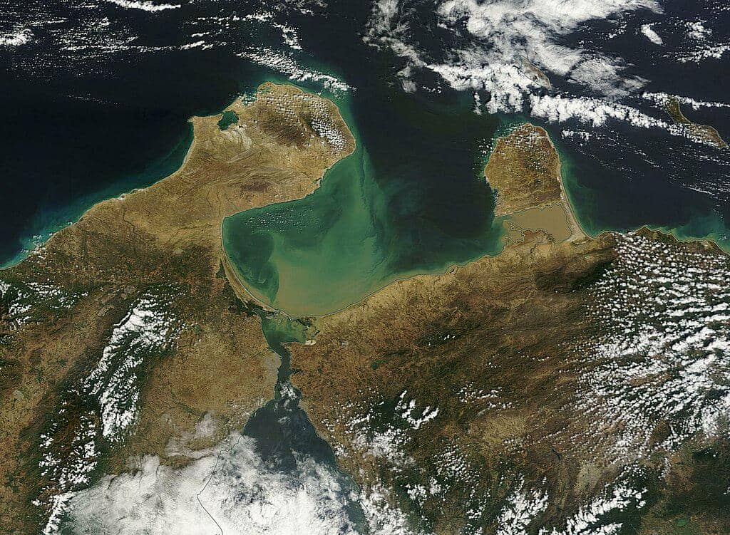 potret sebagian wilayah Venezuela dari citra satelit