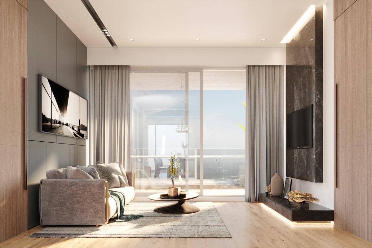 ilustrasi interior rumah gaya natural luxury