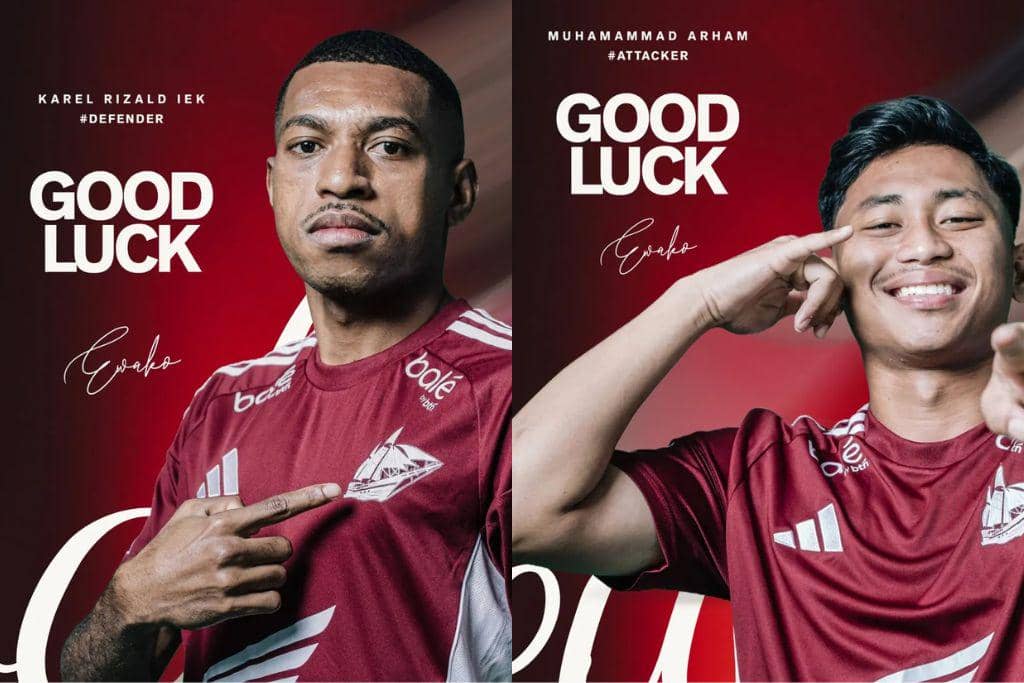 Pengumuman peminjaman dua pemain PSM Makassar, Karel Ridzald Iek (kiri) dan Arham Darmawan (kanan), ke Persipal Palu pada 16 Januari 2026.