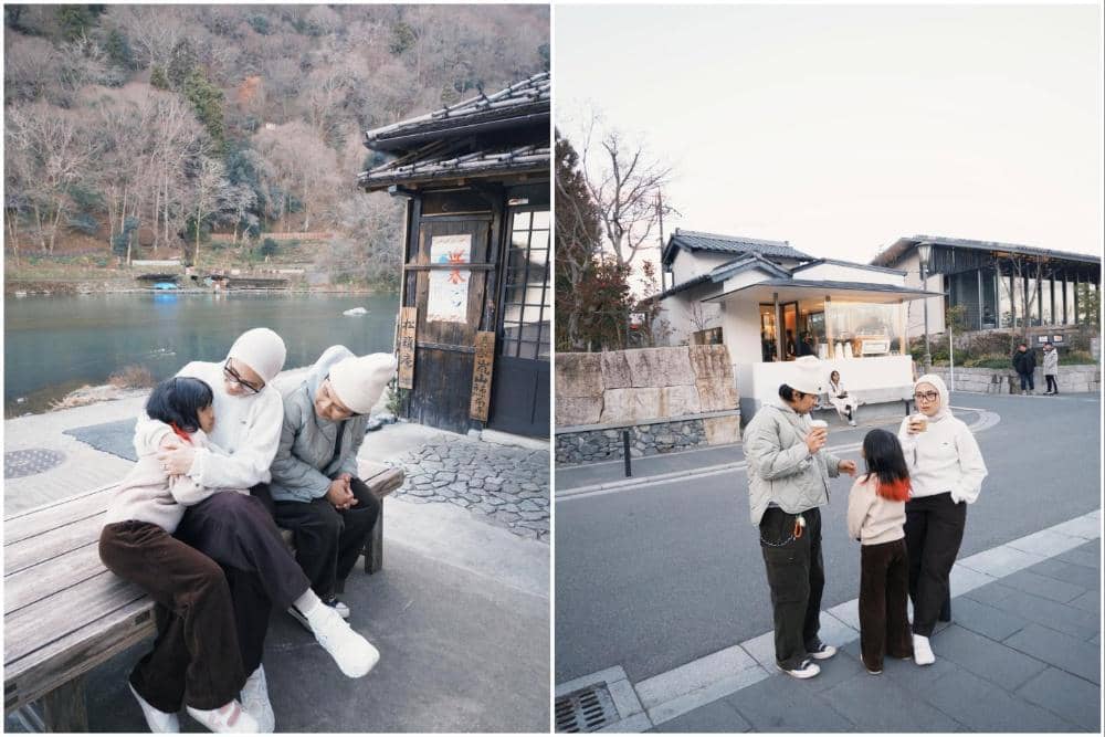 Indra Jegel ajak keluarga berlibur ke Jepang.