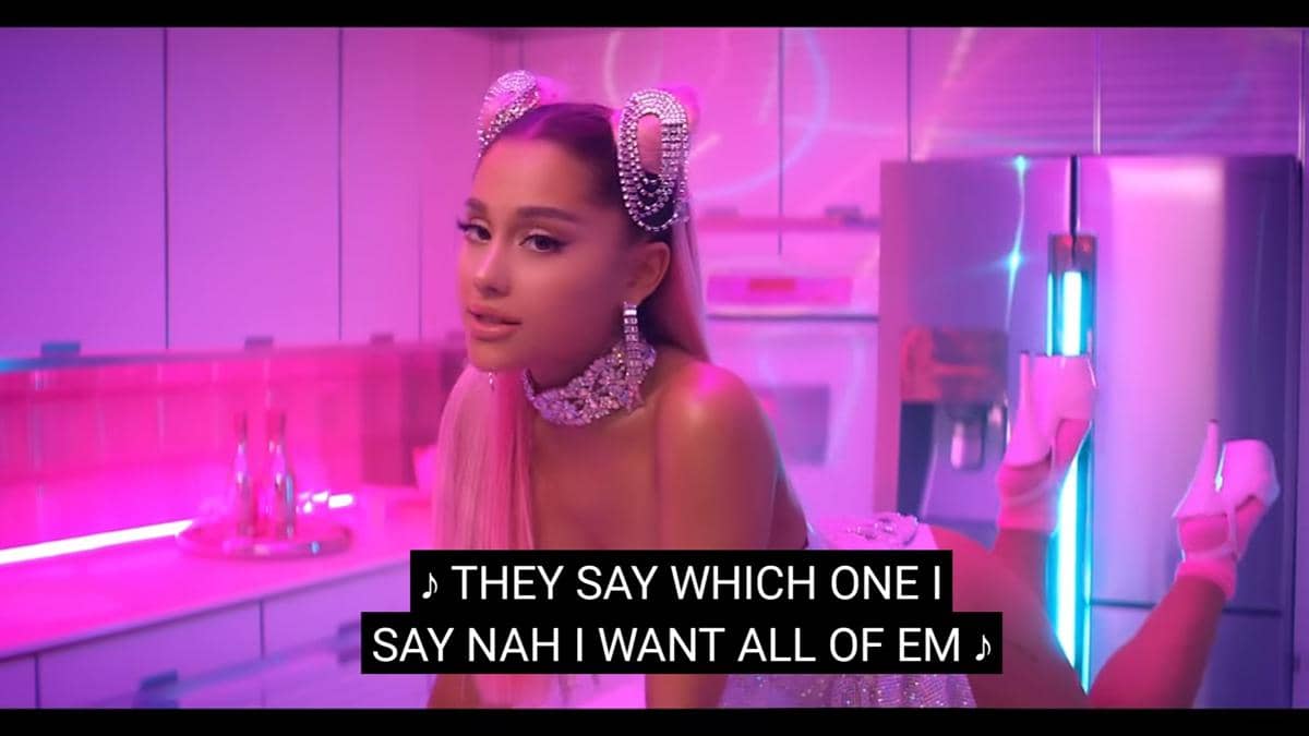 musik video "7 Rings" - Ariana Grande
