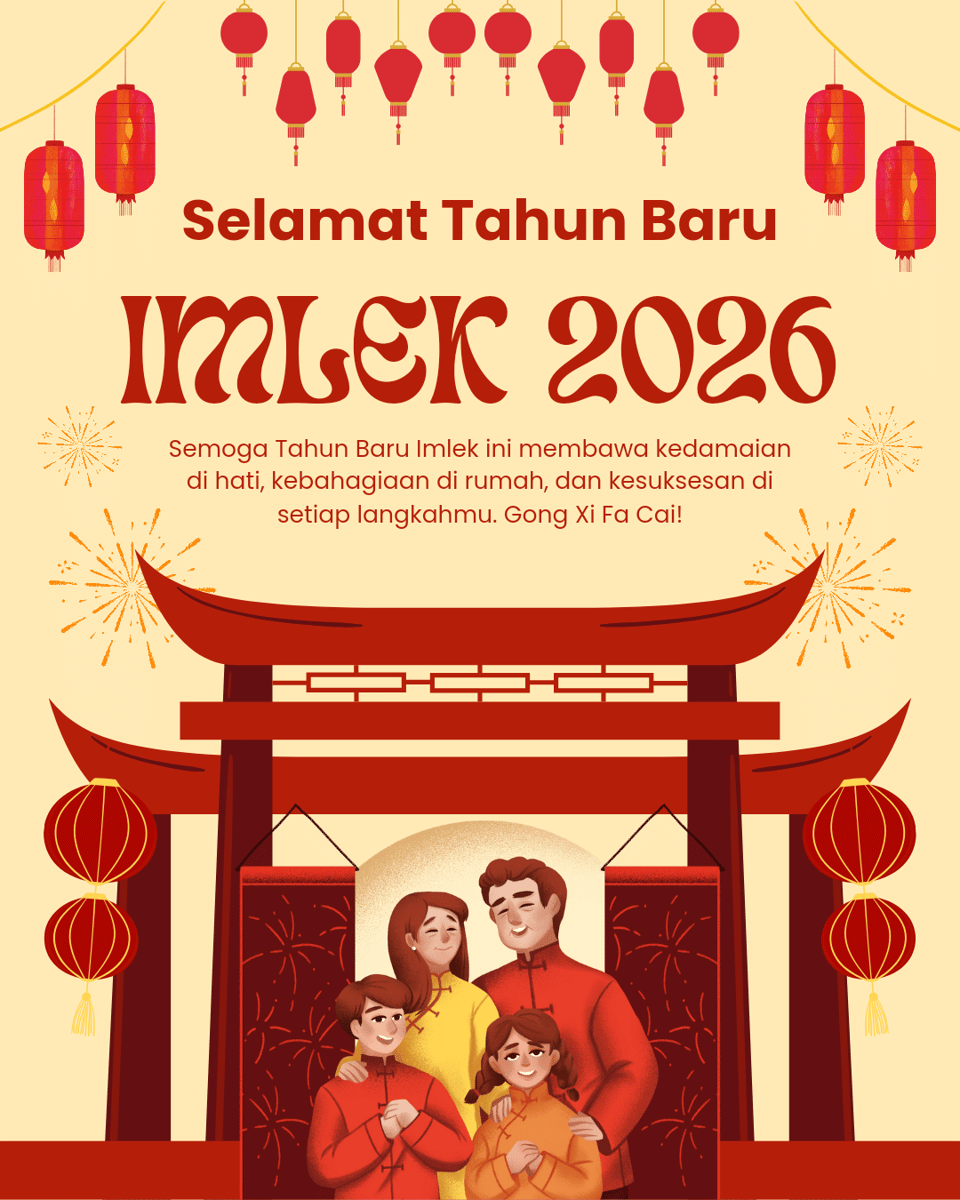 poster Imlek 2026 yang meriah