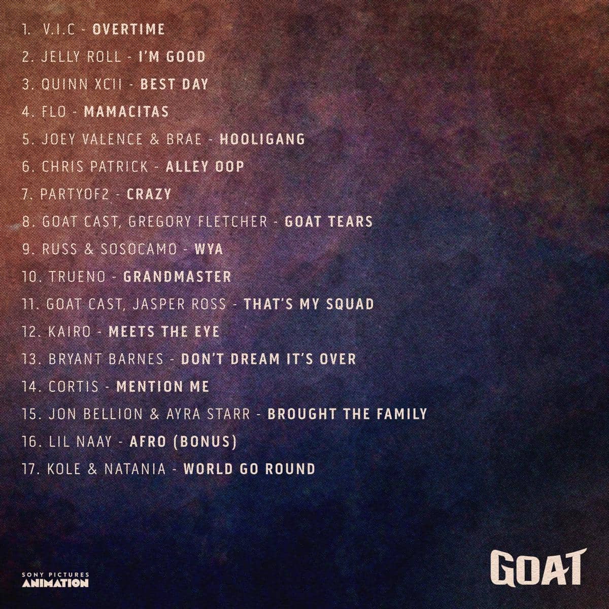 poster OST GOAT (x.com/The_Goat_Movie)