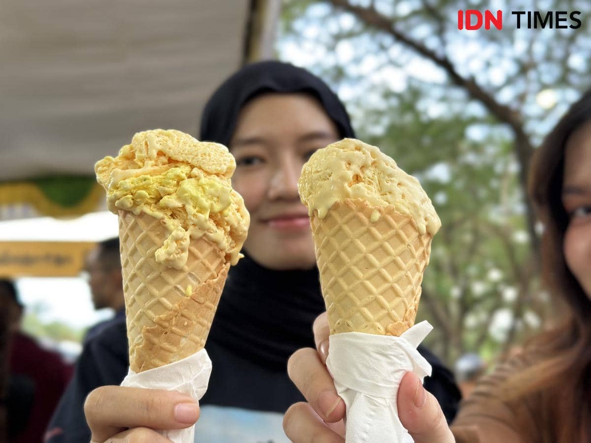 Es krim durian Jemongko viral di Pontianak. 