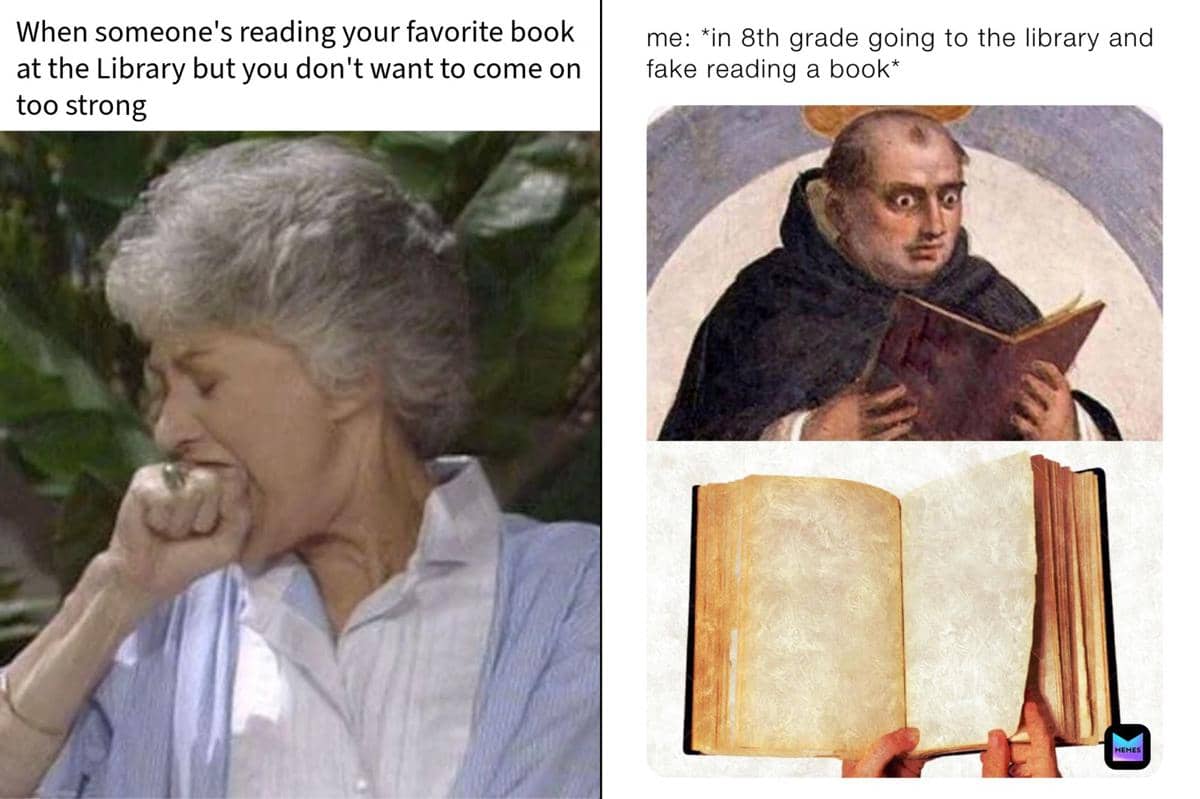 kolase meme perpustakaan 