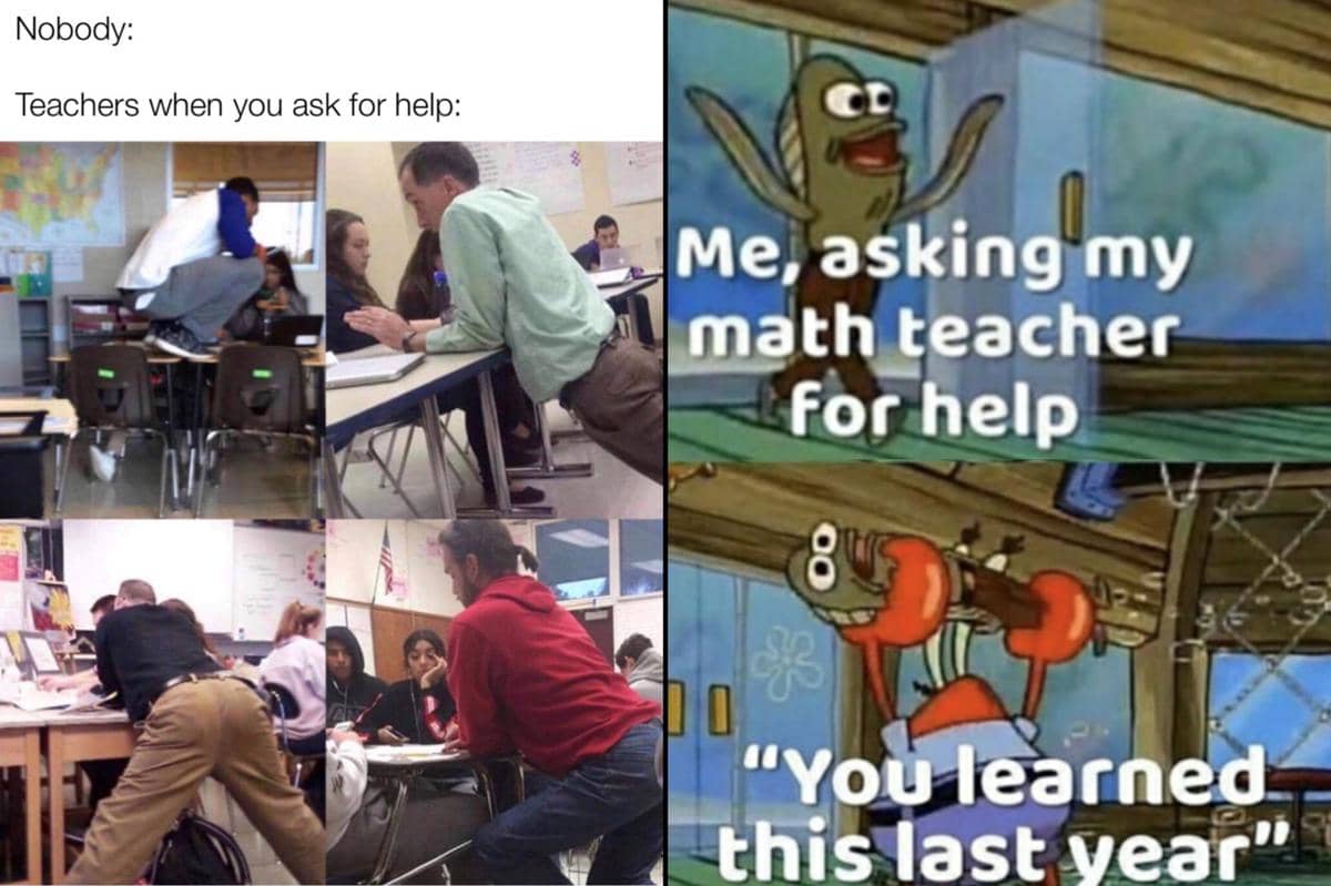 kolase meme bertanya kepada guru