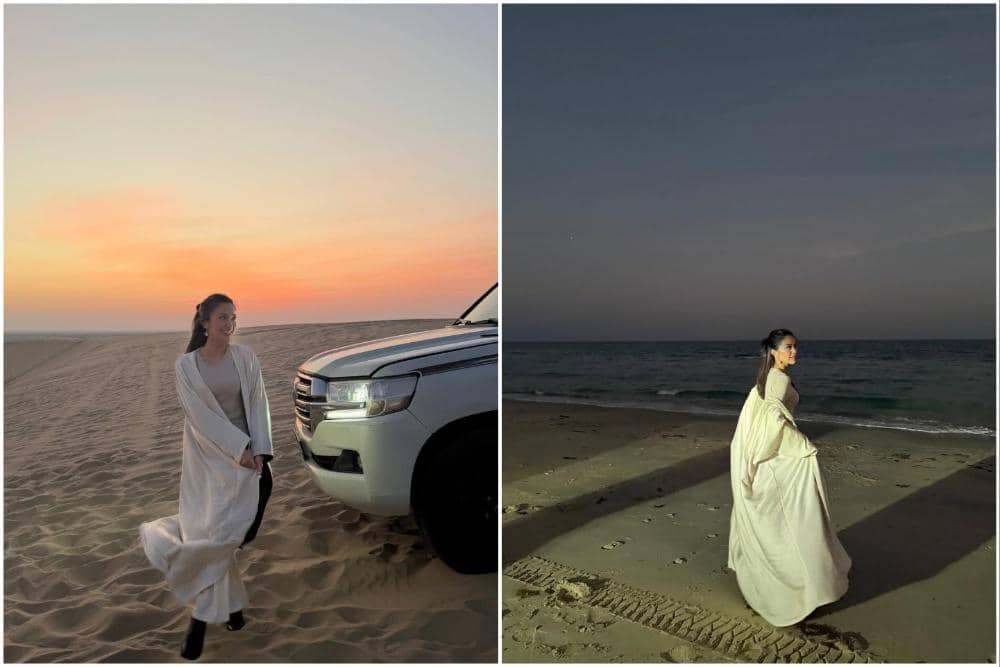 Tyna Dwi Jayanti ikut safari desert di Doha