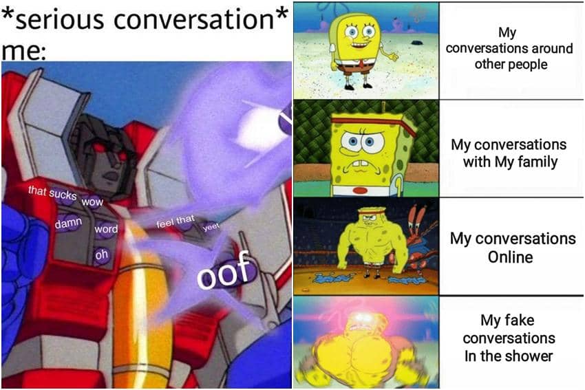 kolase meme kartun tentang ngobrol