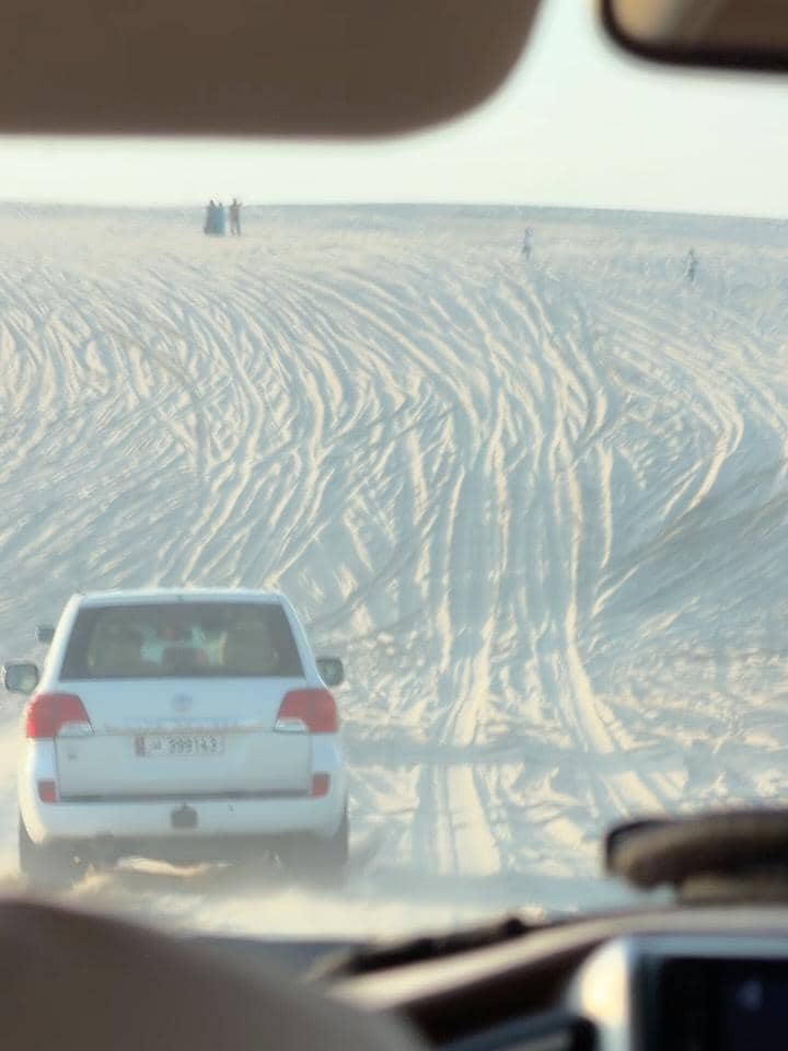 Tyna Dwi Jayanti ikut safari desert di Doha