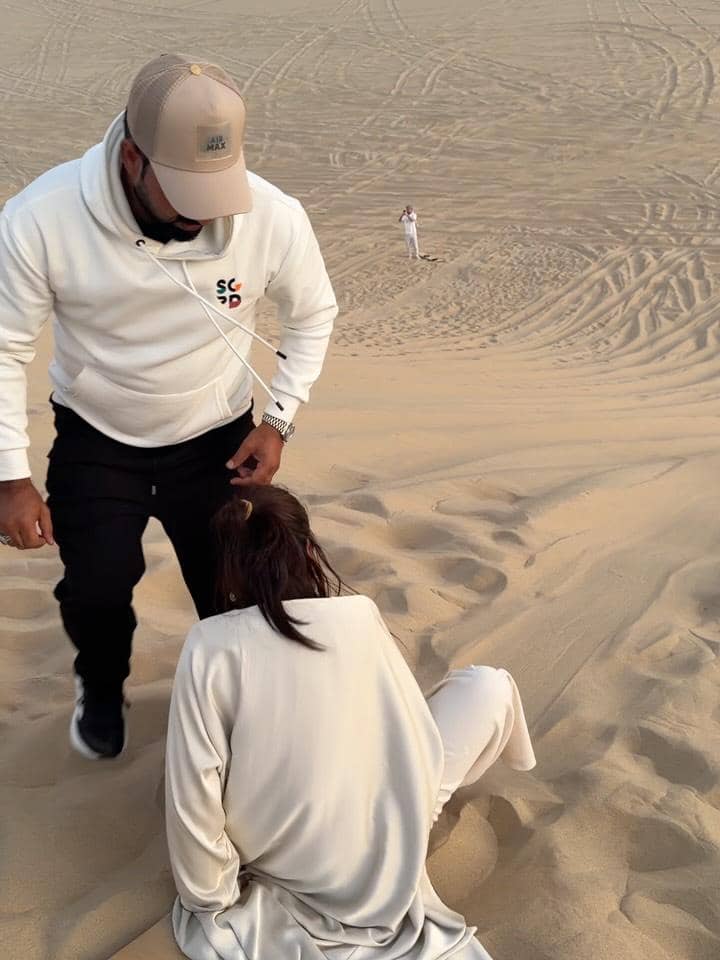 Tyna Dwi Jayanti ikut safari desert di Doha