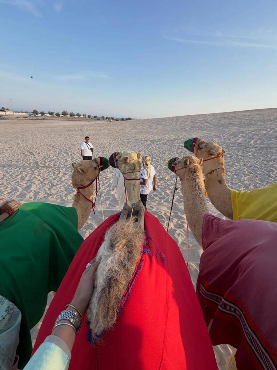 Tyna Dwi Jayanti ikut safari desert di Doha