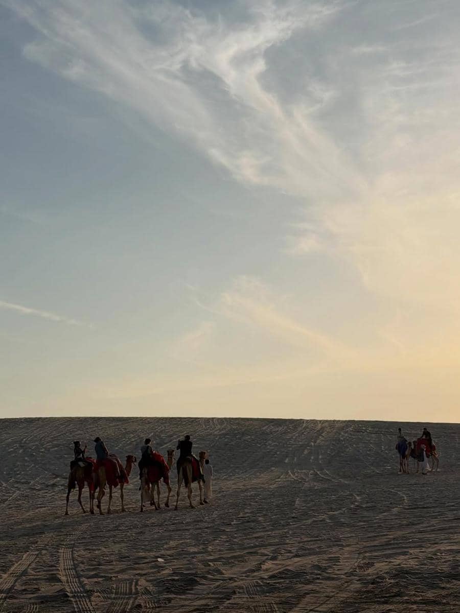 Tyna Dwi Jayanti ikut safari desert di Doha