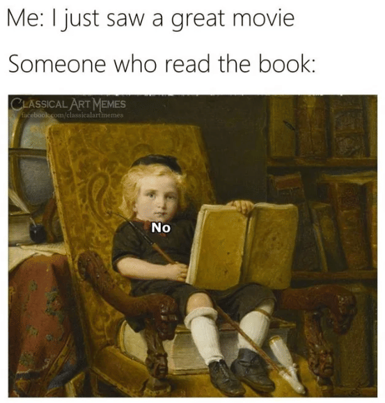 meme film adaptasi vs buku aslinya