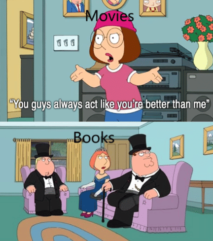 meme film adaptasi vs buku aslinya