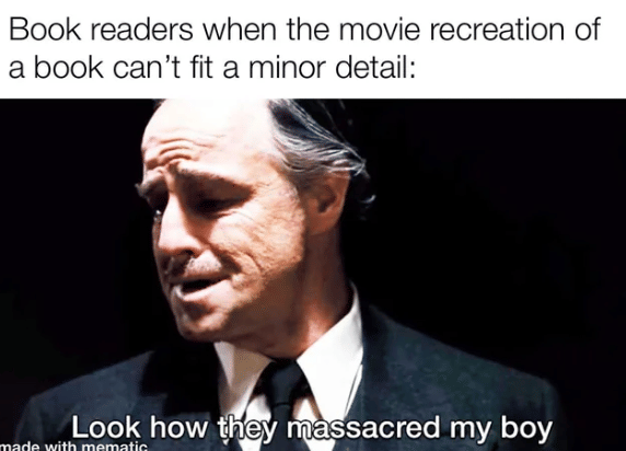 meme film adaptasi vs buku aslinya