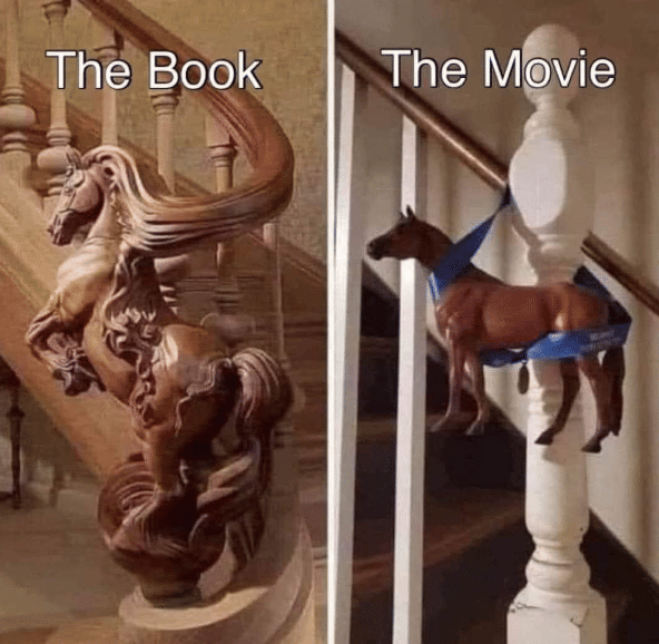 meme film adaptasi vs buku aslinya