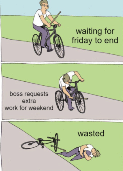 meme kerja di hari jumat 