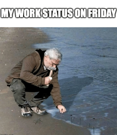 meme kerja di hari jumat