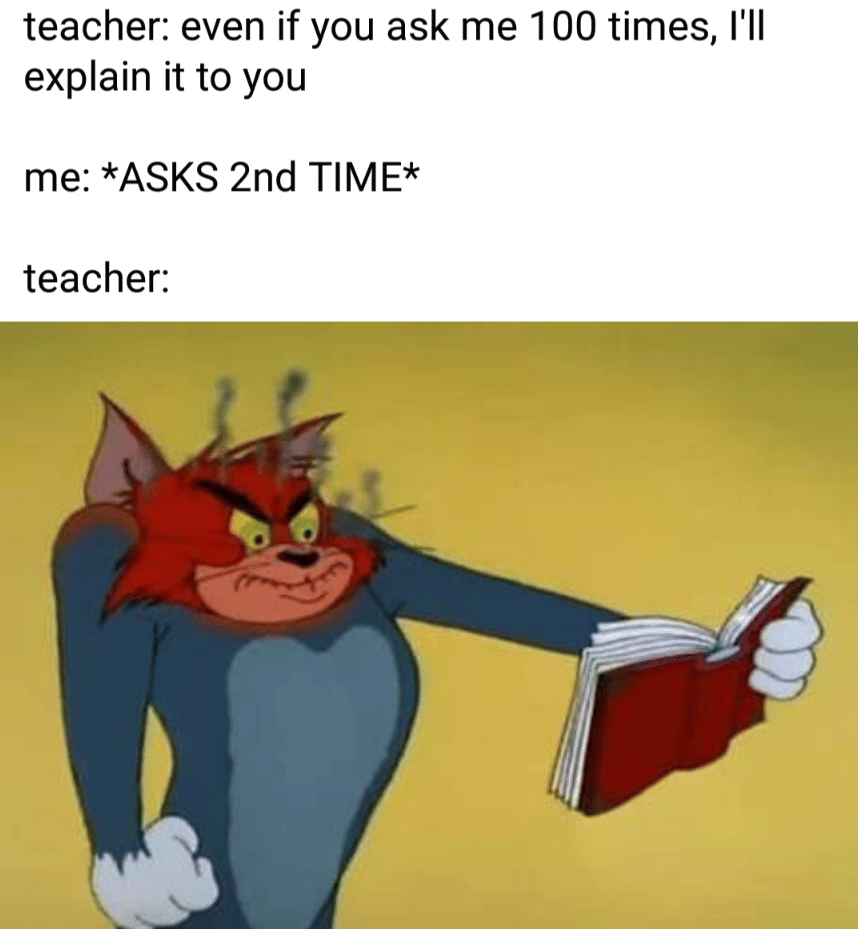 meme bertanya kepada guru