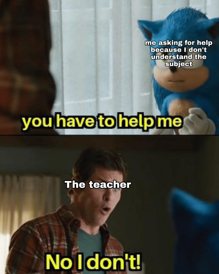 meme bertanya kepada guru