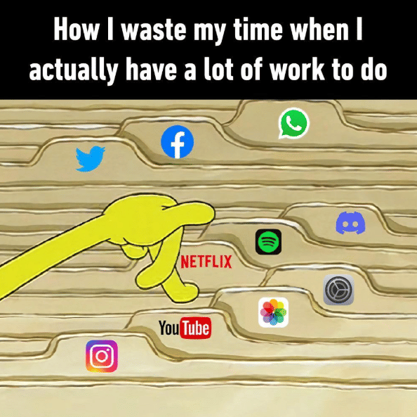 meme momen buang-buang waktu di tempat kerja