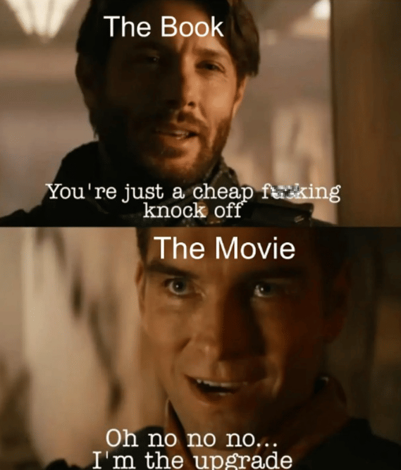 meme film adaptasi vs buku aslin