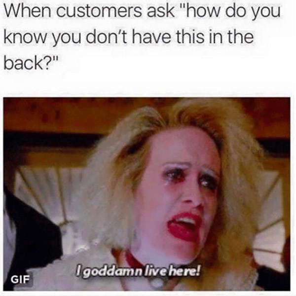 meme momen pelanggan bertanya dan minta tolong