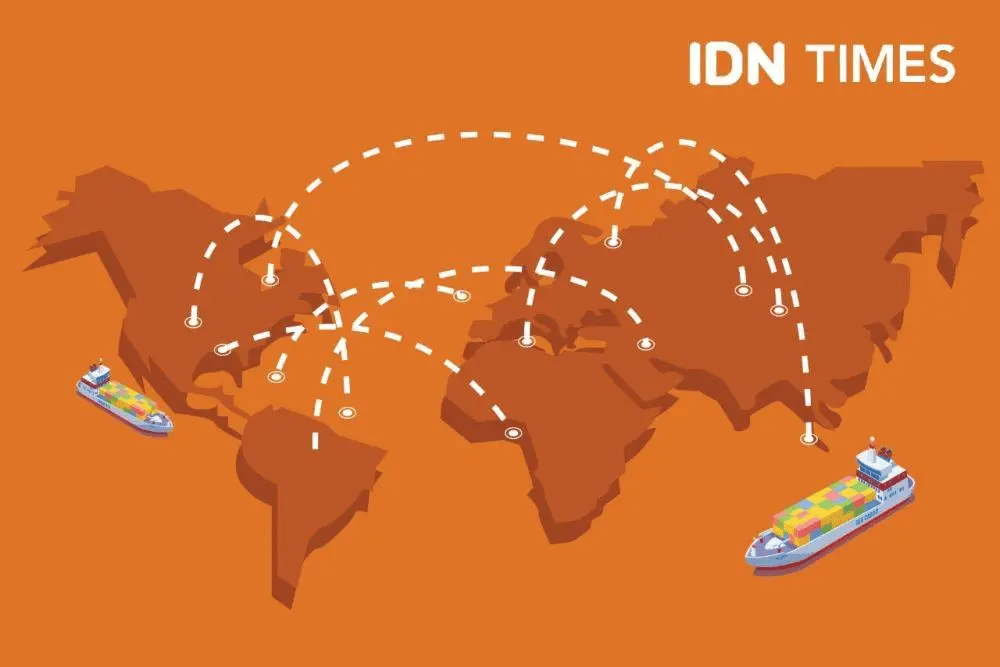 ilustrasi ekspor-impor