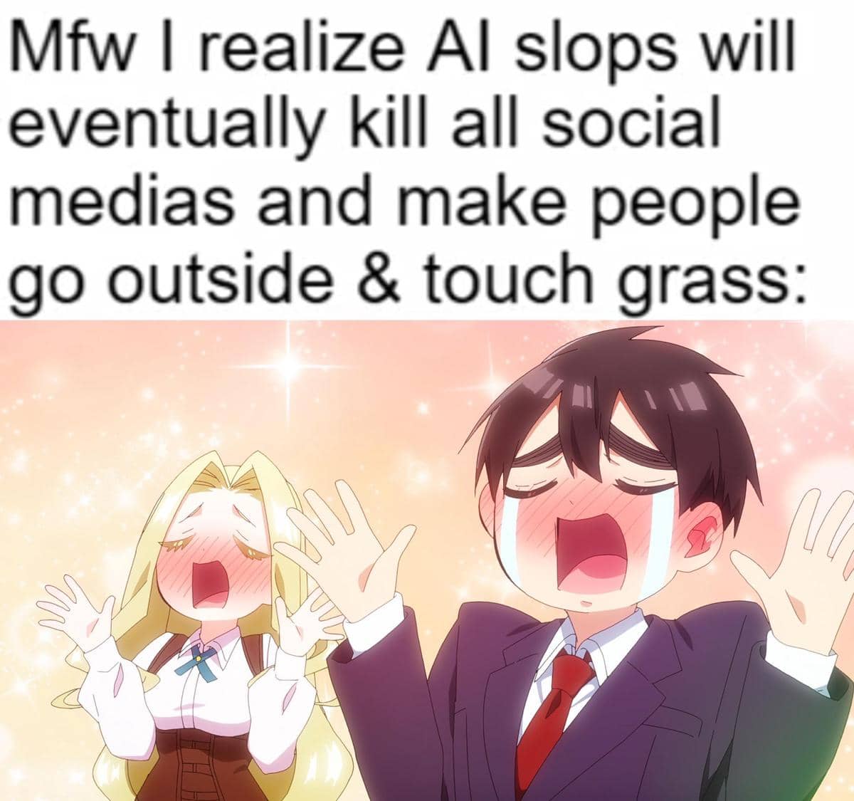 meme anime tentang rumput