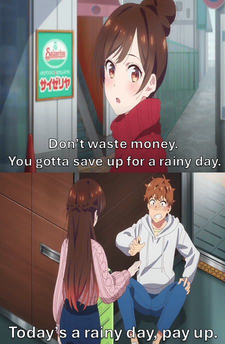 meme anime tentang menabung