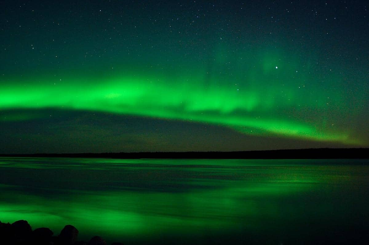 potret aurora borealis di Kanada