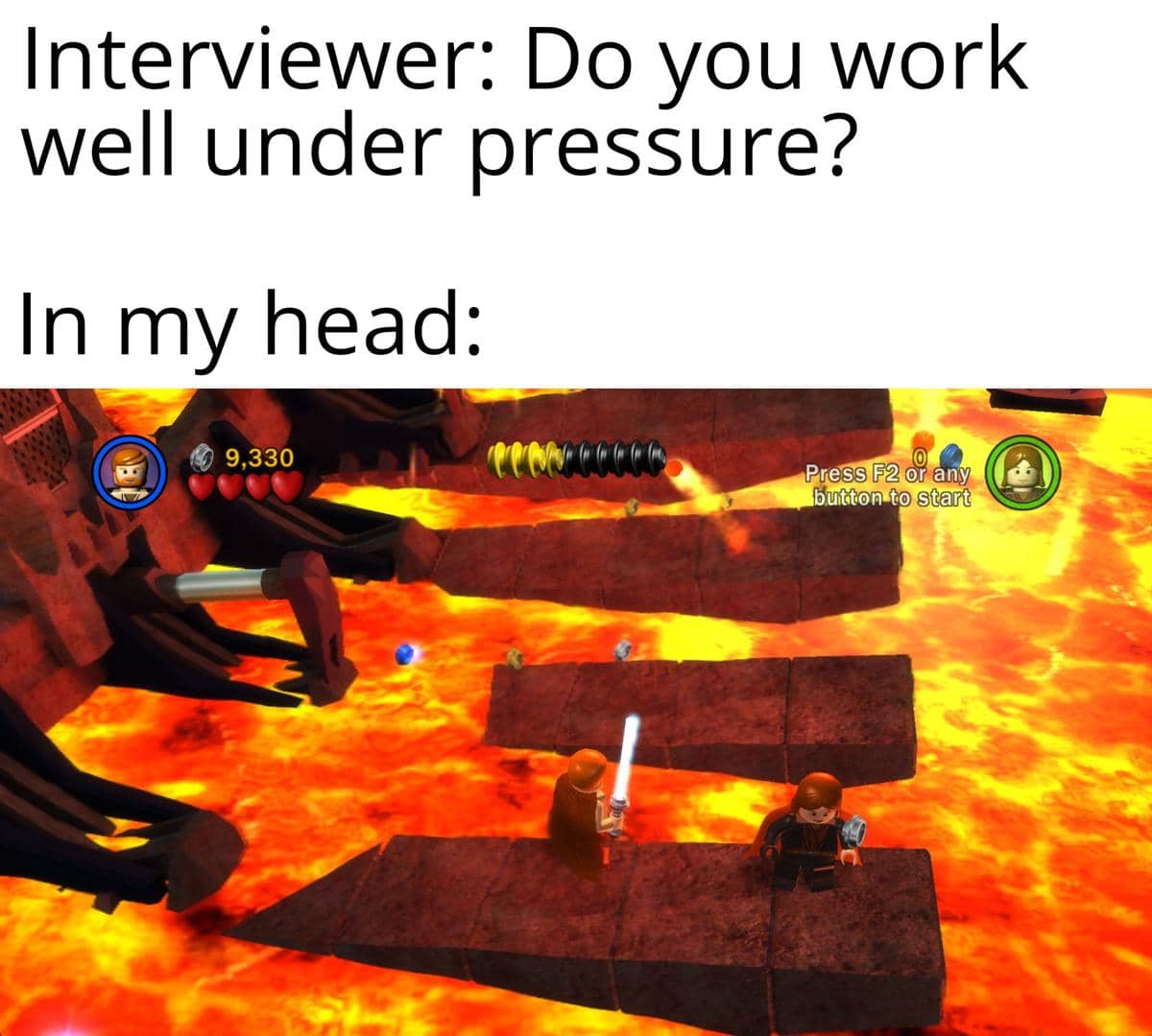 meme kerja di bawah tekanan