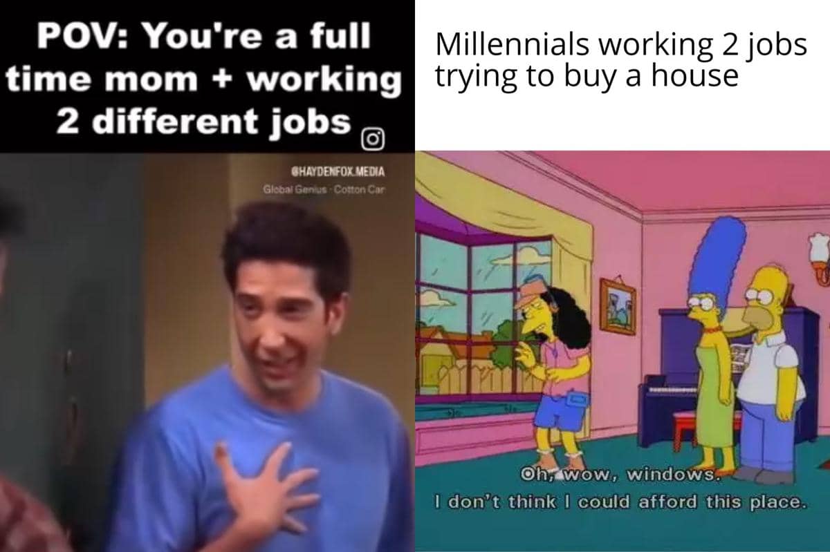 kolase meme punya dua pekerjaan