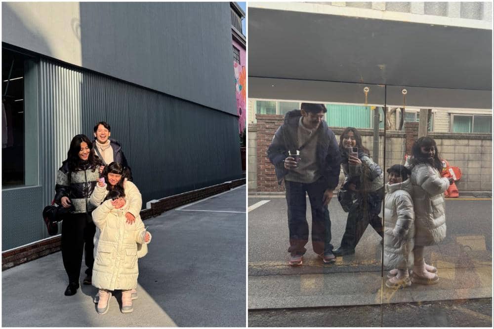 Keluarga Gya Sadiqah liburan awal tahun ke Korea Selatan.