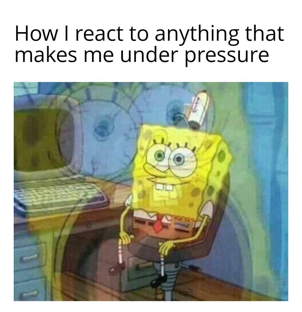 meme kerja di bawah tekanan