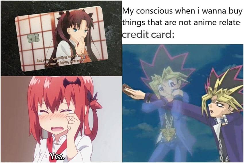 kolase meme anime tentang kartu kredit