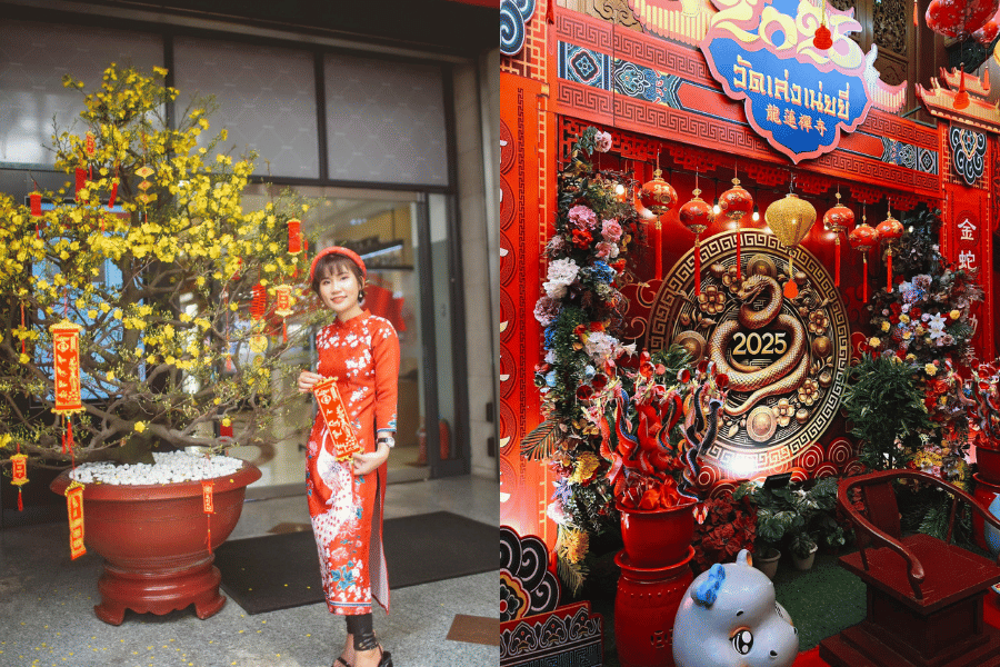 dekorasi imlek di kantor