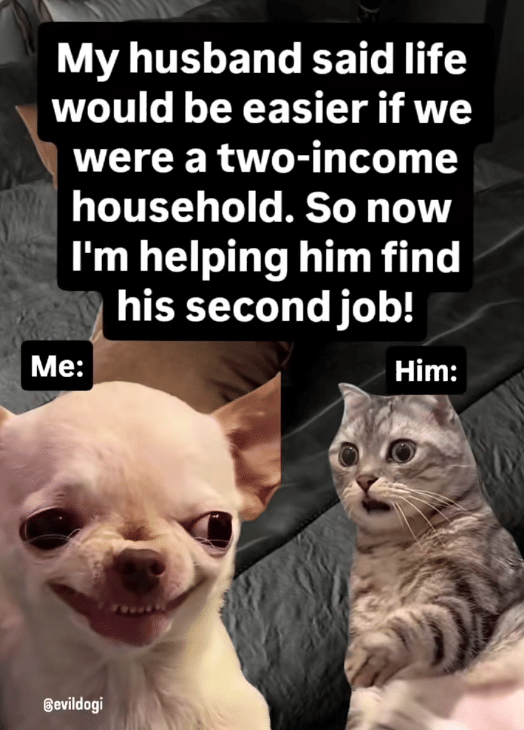 meme punya dua pekerjaan