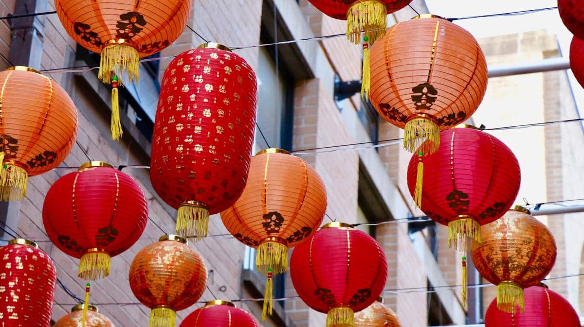 dekorasi imlek di Mall