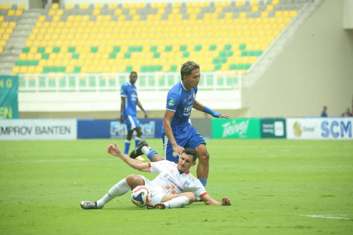 Laga Pegadaian Liga 2 antara Sumsel United menghadapi Adhyaksa FC Banten