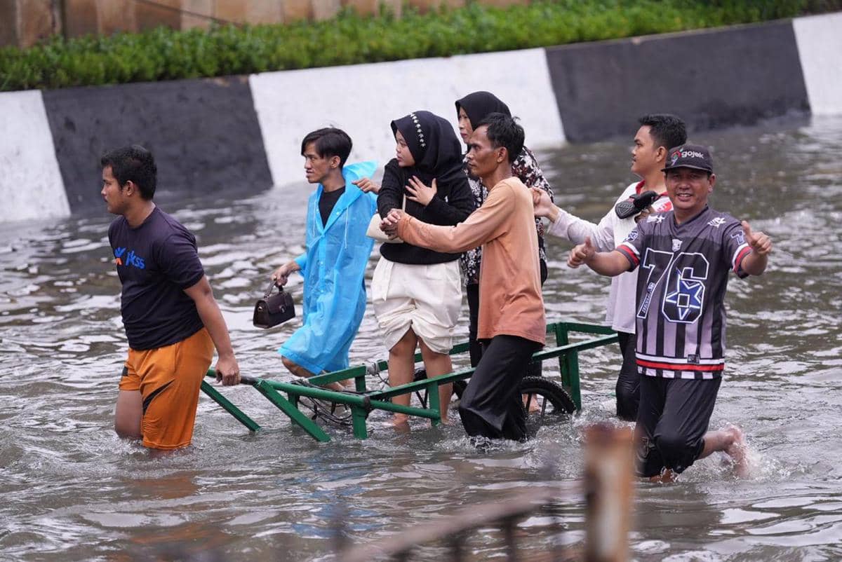 Banjir di kawasan Jakarta Utara. (Dok. Humas Pemkot Jakarta Utara)