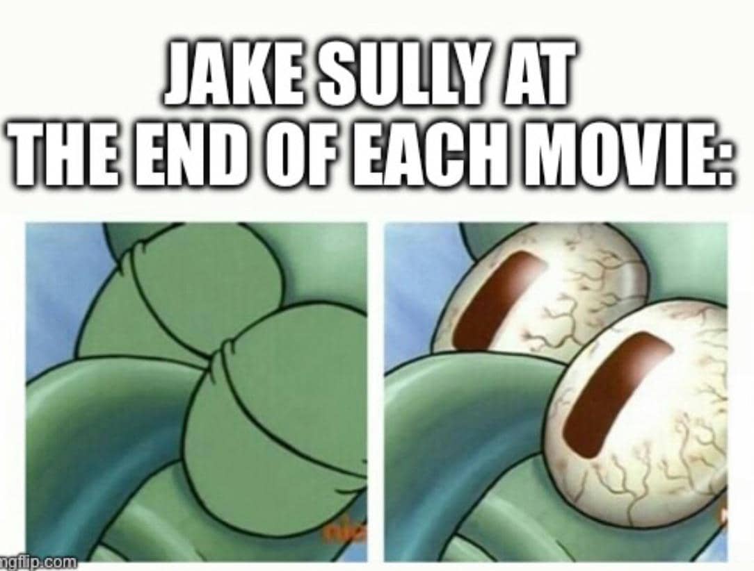 meme SpongeBob tentang film Avatar