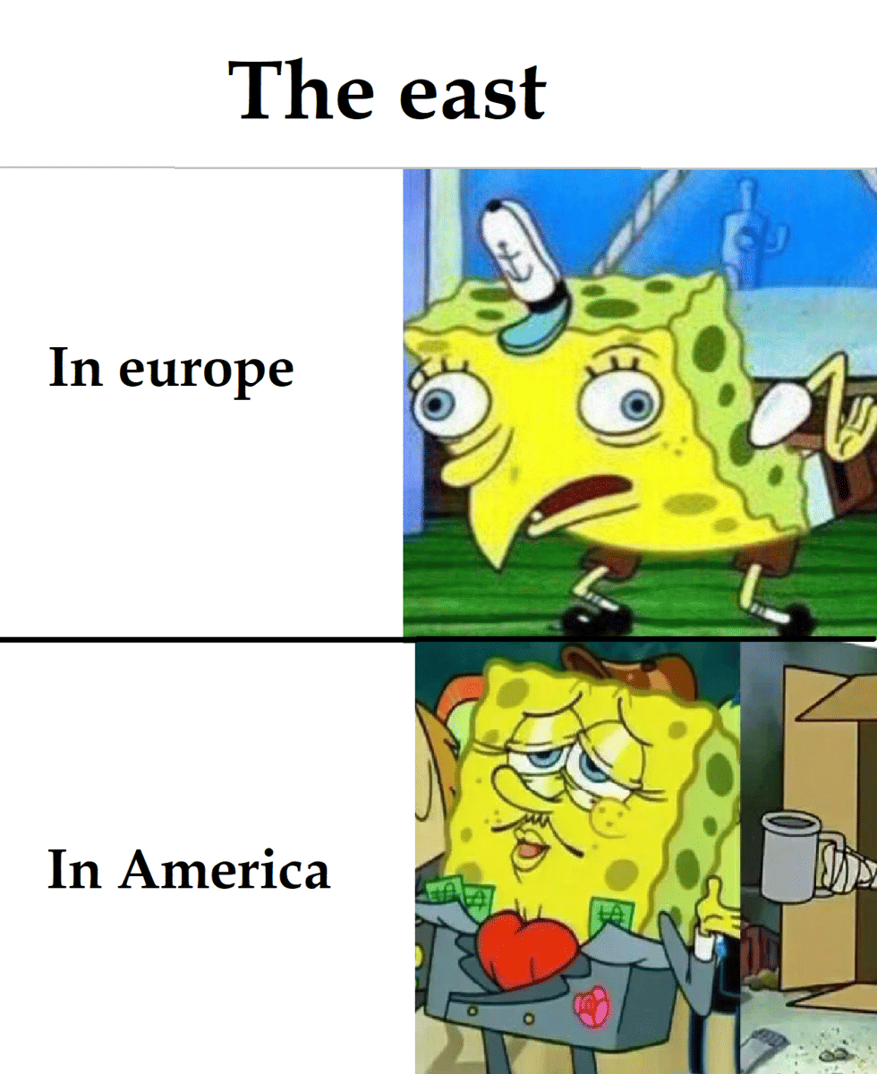 meme SpongeBob tentang Eropa Timur
