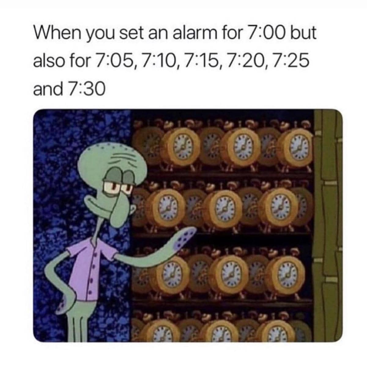 meme SpongeBob tentang hal yang biasa terjadi pagi hari