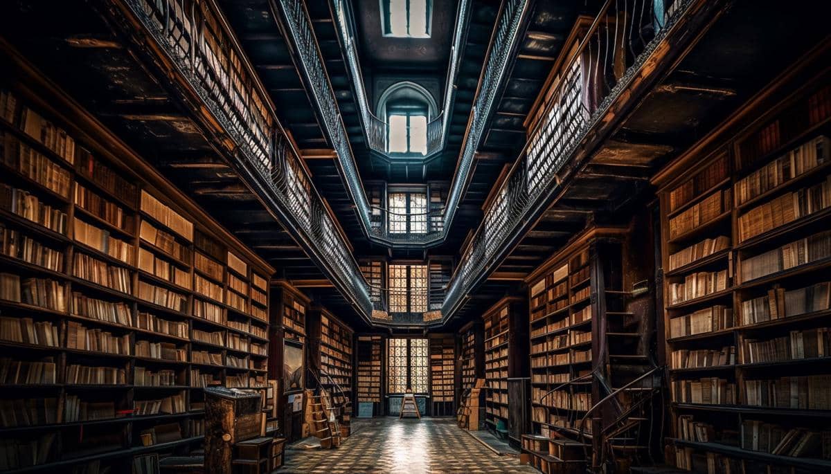 Ilustrasi gambar perpustakaan