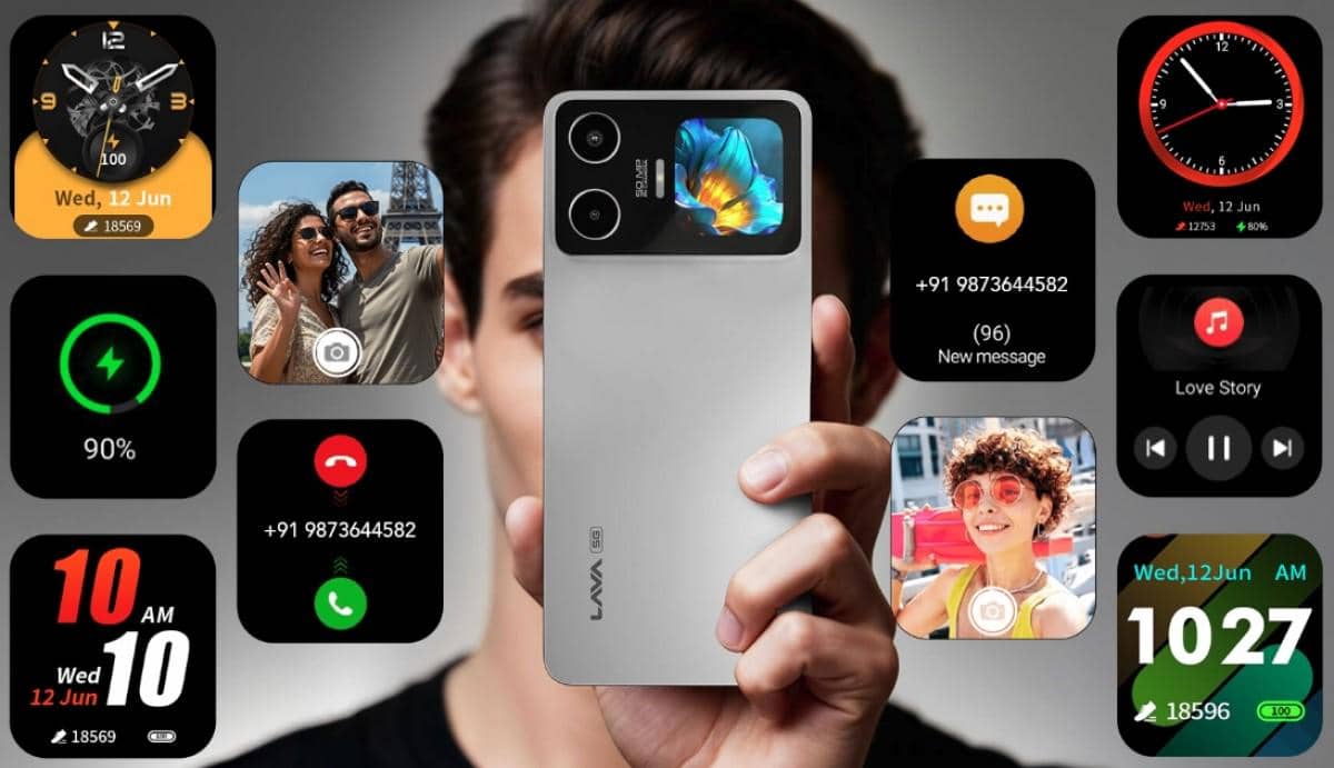 ilustrasi fungsi layar sekunder Lava Blaze Duo 3 