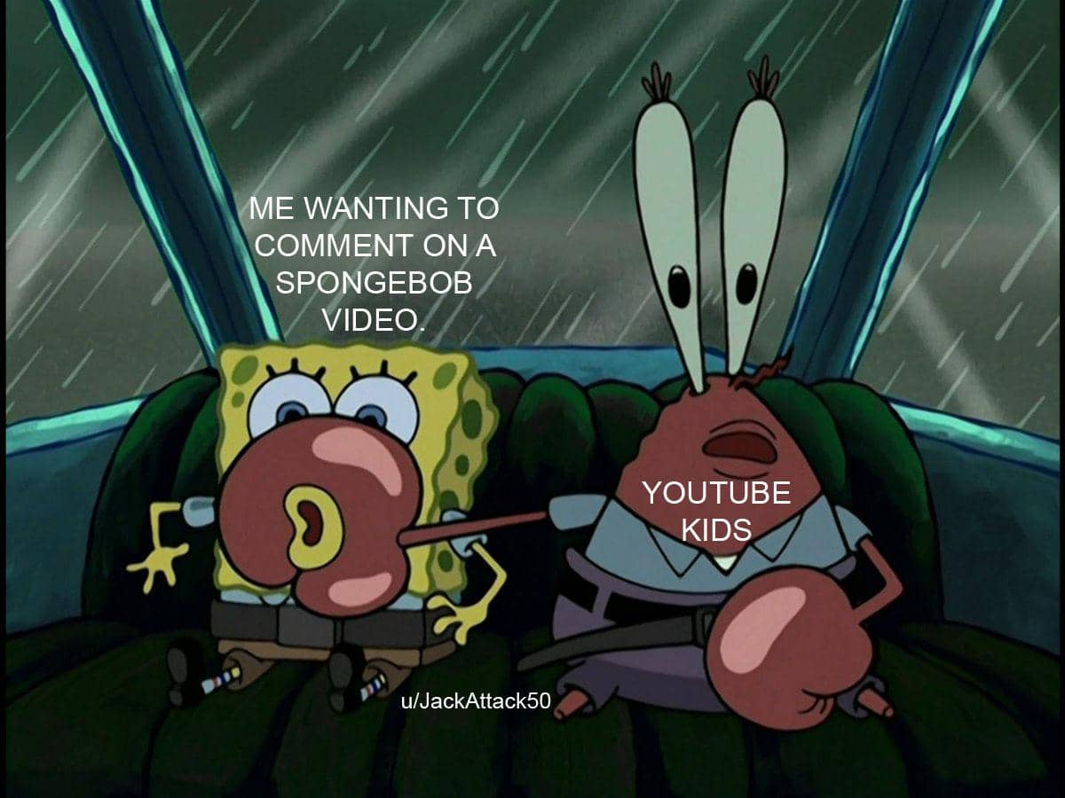 meme SpongeBob tentang konten YouTube