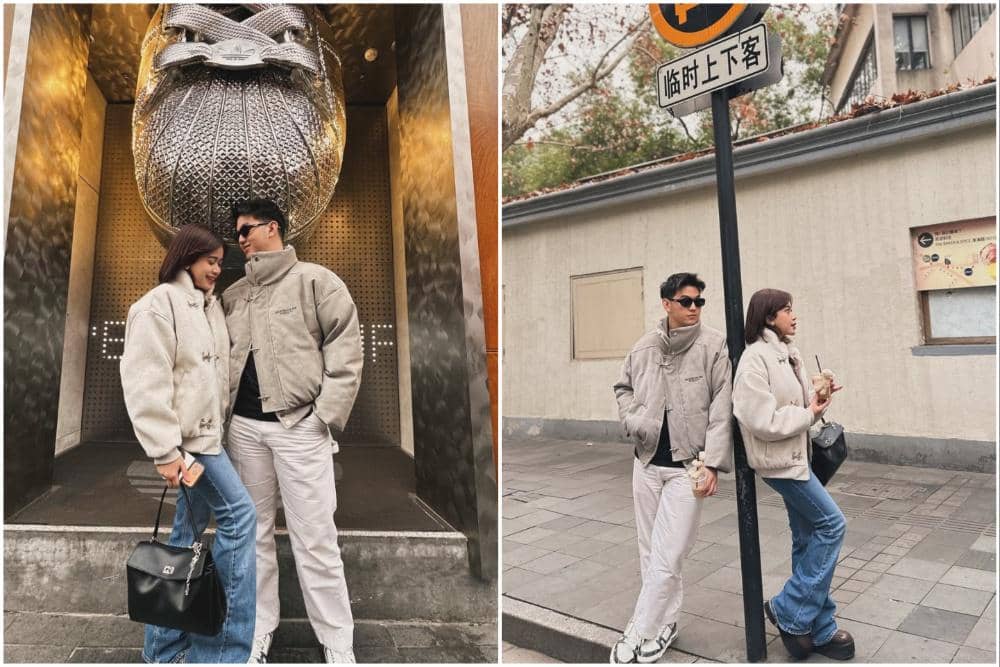 Brisia Jodie dan Jonathan Alden liburan ke Shanghai.