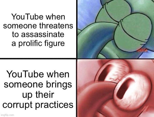 meme SpongeBob tentang konten YouTube